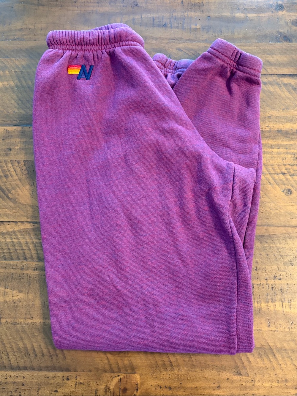 Aviator Nation Purple Fade Lightning Bolt Sweatpants Womens S